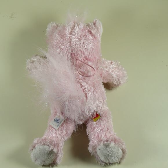 Build-A-Bear Pink Cat Plush Toy with Heart Charm - 8" Stuffed Animal - Picture 15 of 16